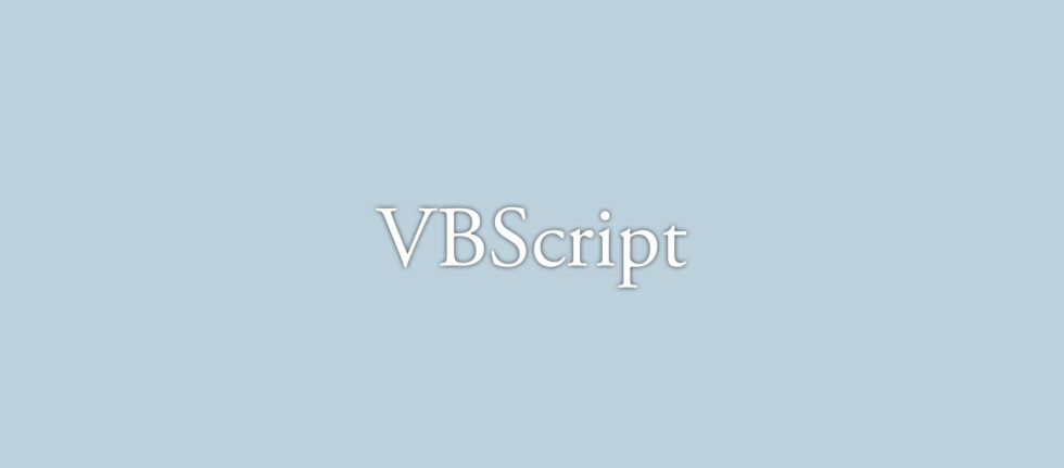 VBScript (Visual Basic Script)