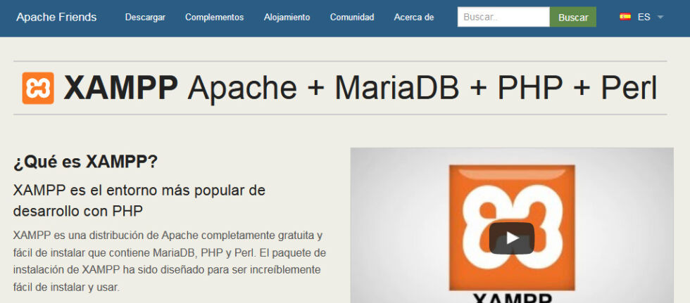 XAMPP, Apache con MySQL, PHP y Perl