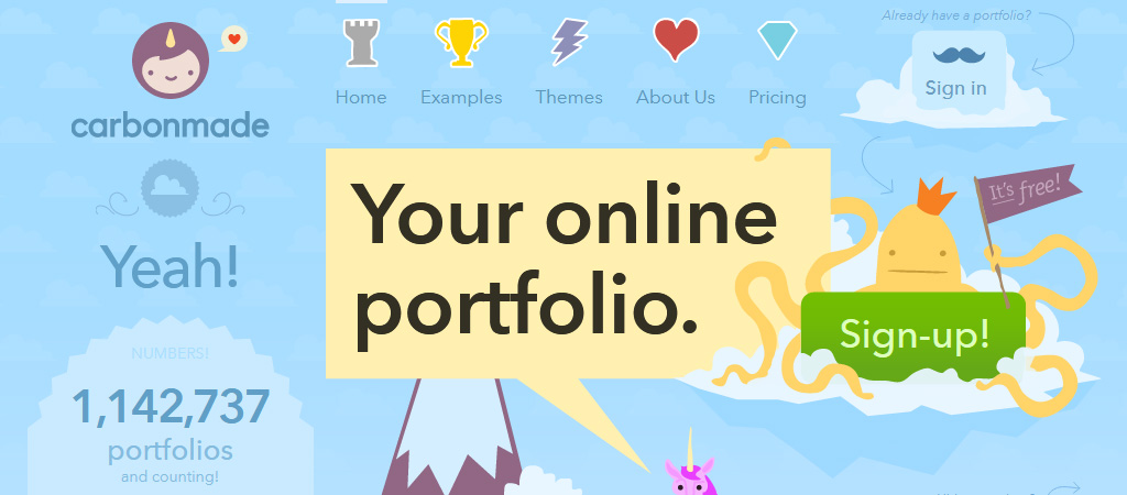 Portfolios online gratis - Carbonmade