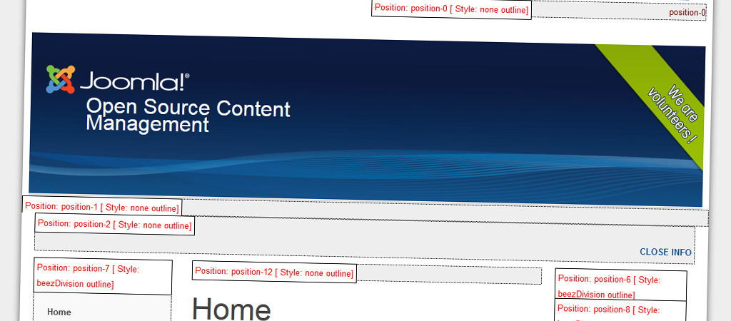 Ver posiciones de los módulos en Joomla! 1.7