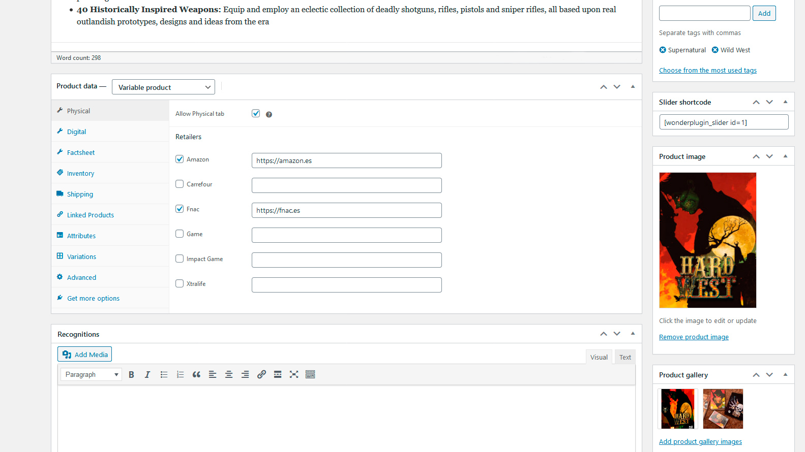 Desarrollo web. Diseño y programación de WooCommerce para BadLand Publishing