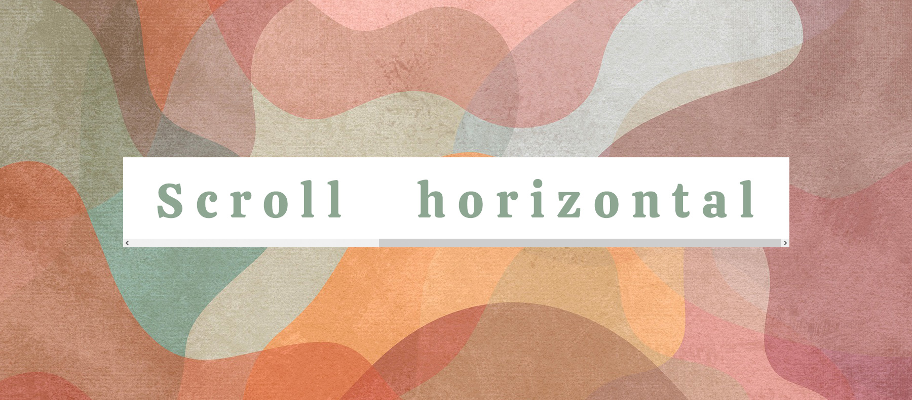 Ocultar o mostrar scroll horizontal con CSS